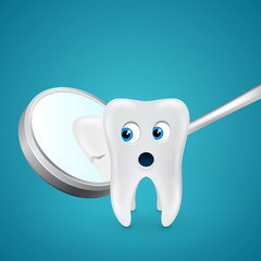 Tooth saw his crack through the mirror