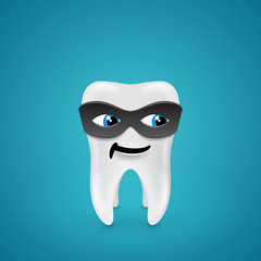 Tooth in mask