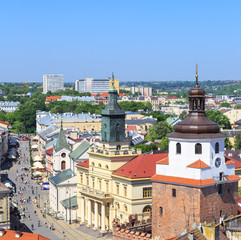 Obraz premium Lublin, Krakowskie Przedmieście i Brama Krakowska