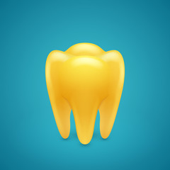 Gold human teeth