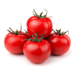Fresh tomatoes over white