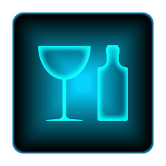 Bottle and glass icon