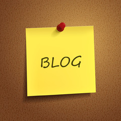 blog word on post-it