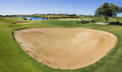 Landscape view of a golf course in the Algarve.