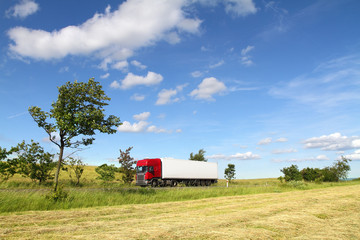 Fototapeta premium Truck on the road