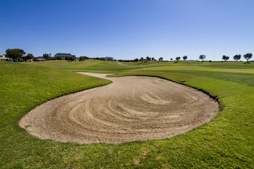 Landscape view of a golf course in the Algarve.