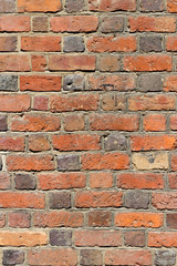 Background of red brick wall pattern texture.