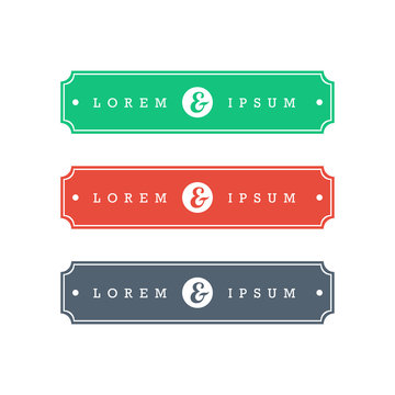 Stylized minimal flat sign in three colors. 