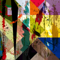 abstract background composition, with strokes, splashes and geom