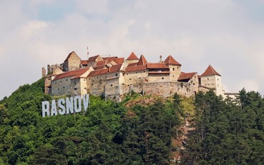 Fototapeta na wymiar Medieval fortress in Rasnov (Cetatea Rasnov), Romania