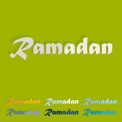 Flat design: Ramadan