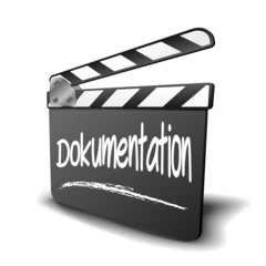 Naklejka premium Filmklappe Dokumentation