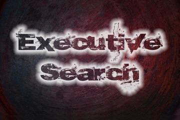 Executive Search Text on Background