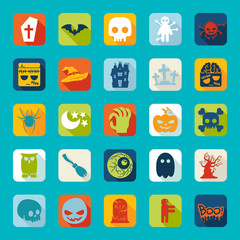 Fototapeta premium Set of halloween icons