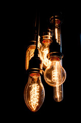 light bulbs in the dark