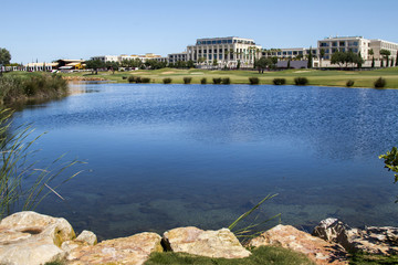 Landscape view of a golf course in the Algarve.