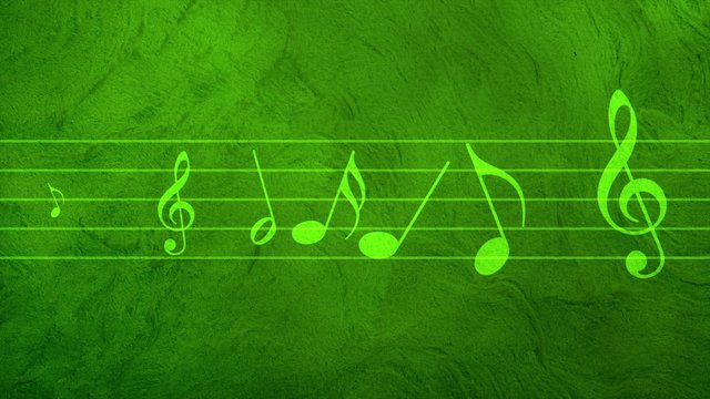 Animated background with musical notes - Seamless LOOP