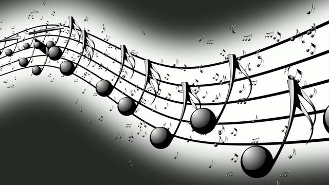 Animated background with musical notes - Seamless LOOP