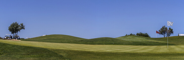 Landscape view of a golf course in the Algarve.