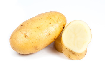 Potatoes isolated on white background