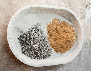 Stone and sand for cement - stone and sand background