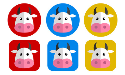 Cow flat icon