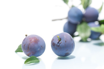 ripe juicy plums