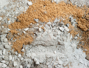 Stone and sand for cement - stone and sand background