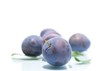 ripe juicy plums