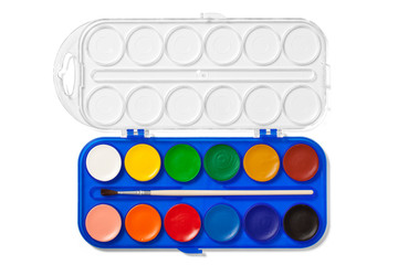 Watercolor Palette with Clipping Path