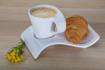 Coffee with croissant