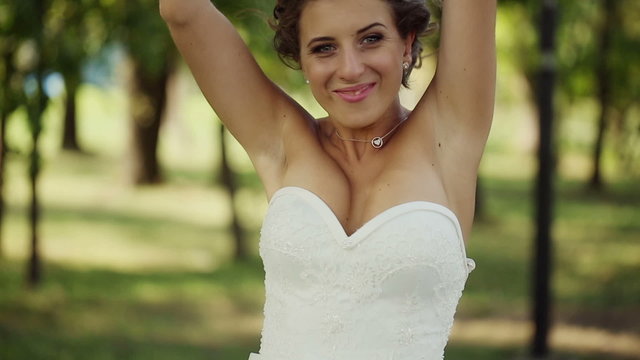 Cheerful and Funny Bride
