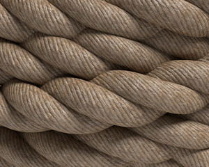 3d illustration of a close up of rope