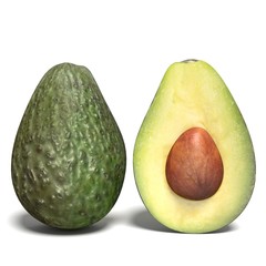 3d illustration of an avocado © abramsdesign