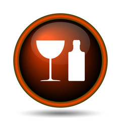 Bottle and glass icon