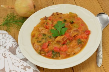 dish with zucchini
