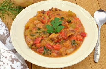 dish with zucchini