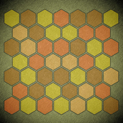 Grunge geometric hexagon pattern