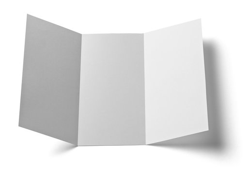 folded leaflet white blank paper template book
