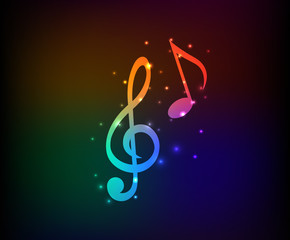 Song symbol,Rainbow vector