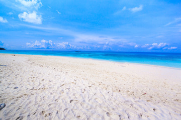 Fototapeta na wymiar Tropical beach of Andaman Sea in Tachai island - Thailand