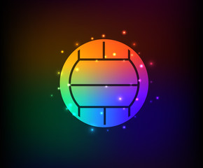 Volleyball symbol,Rainbow vector