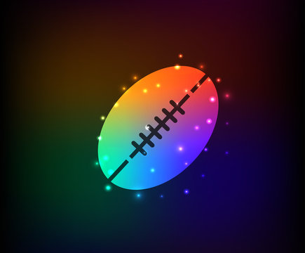 Rugby symbol,Rainbow vector