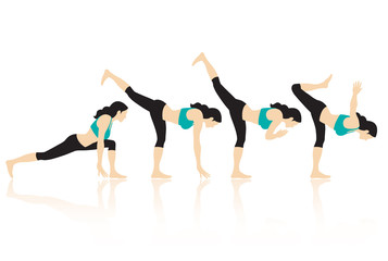 Yoga Actions Vector
