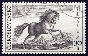 Prancing Stallion by Hendrik Goltzius