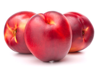 Nectarine fruit isolated on white background cutout