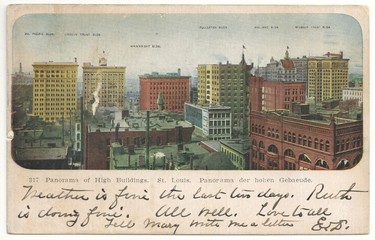 Panorama von St. Louis 1906 (hist. Postkarte)