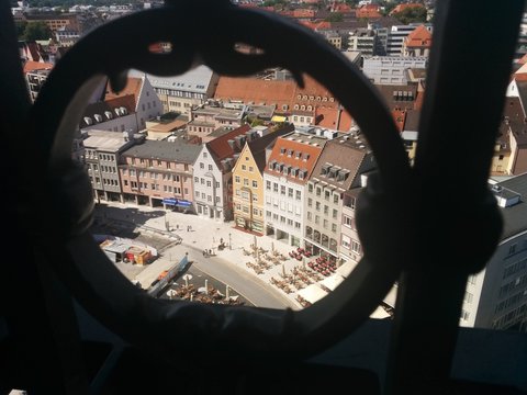Blick vom Perlachturm in Augsburg