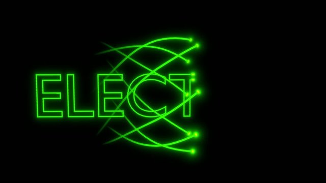 VJ loop - musical neon sign - electro