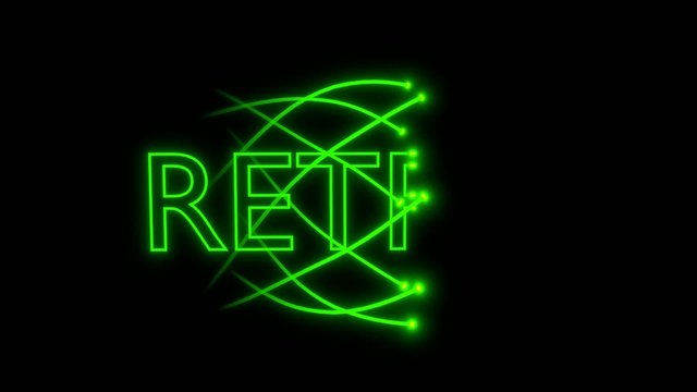 VJ loop - musical neon sign - retro